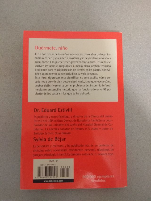 Vendo libro "Duérmete niño". E. Estivill