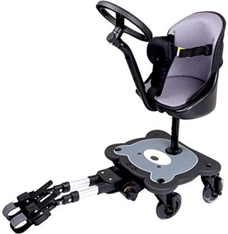 mee go Sit N Ride S Rider Universal Buggy Ride On Board Con Asiento Y Volante para adaptarse a todos los cochecitos, cochecitos y carritos mee go Sit N Ride S Rider Universal Buggy Ride On Board Con Asiento Y Volante para adaptarse a todos los cochecitos, cochecitos y carritos