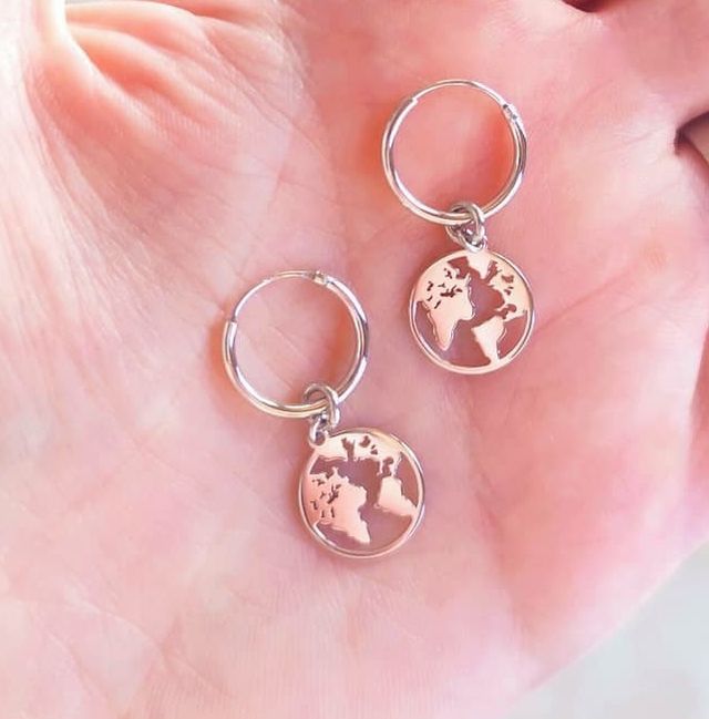 PENDIENTES MUNDO PLATA 925