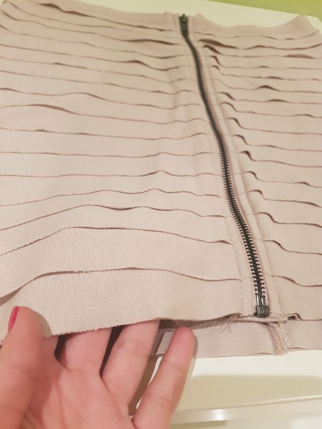 Falda rosa palo-beige