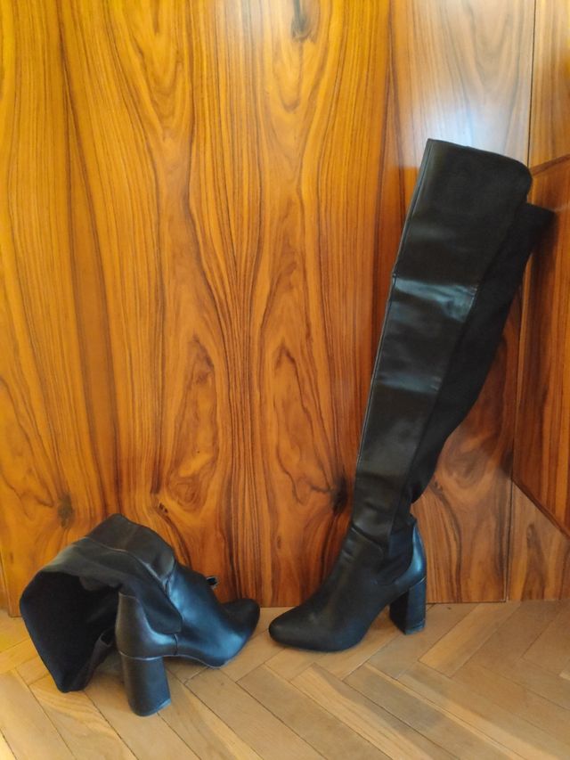 botas negras altas public desire