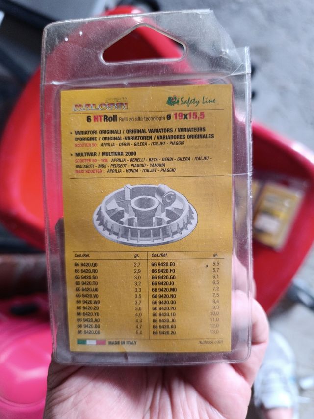 Bulones/rodillos variador scooter