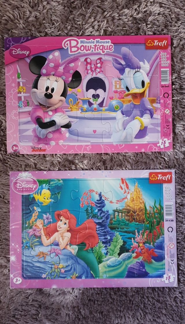 2 puzzles De minie y la sirenita