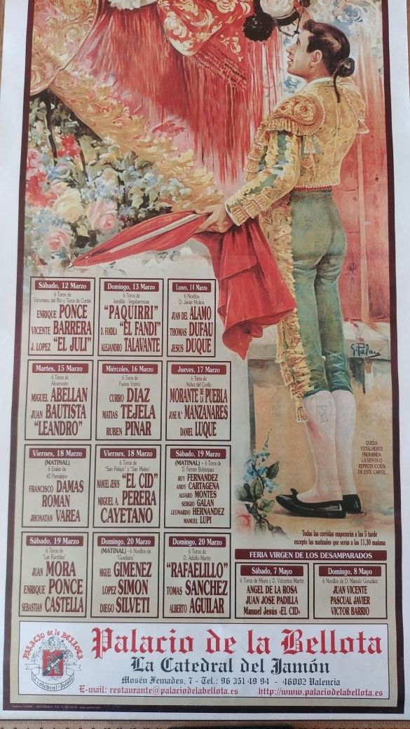 Cartel de toros Fallas 2011 Valencia