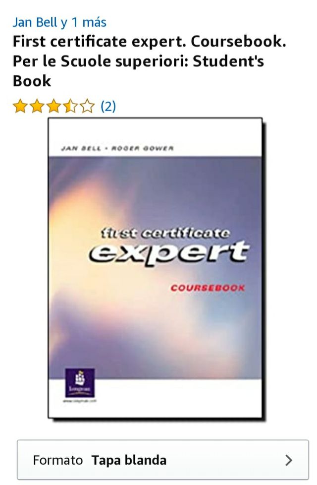 FIRST CERTIFICATE EXPERT. COURSEBOOK. LONGMAN.