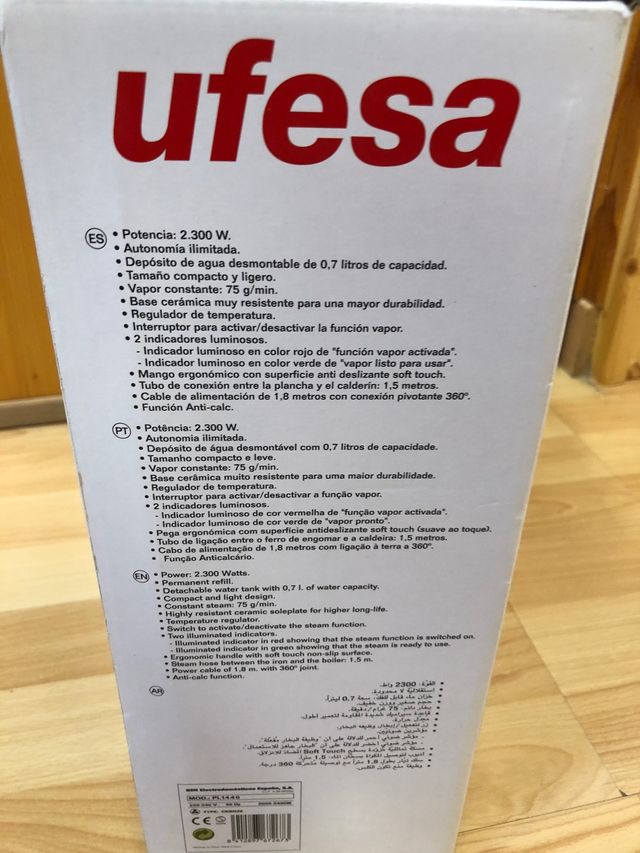 Centro stireria UFESA Alyso-Plus. Ferro