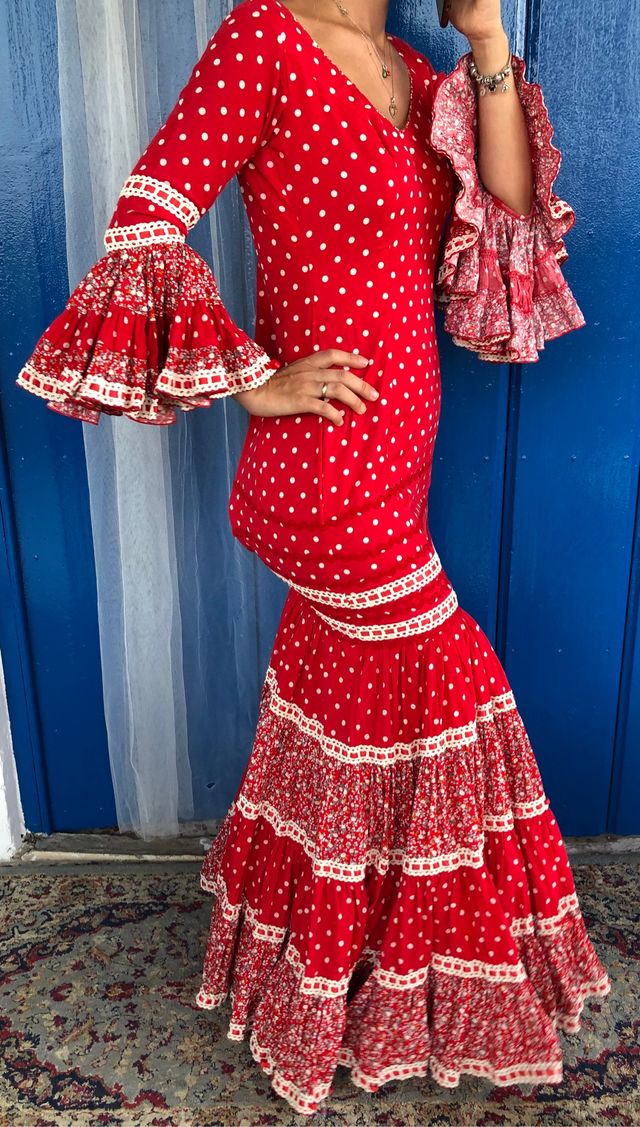 Traje de Flamenca canastero talla 3436 de segunda mano por 90 € en Traje de Flamenca canastero talla 3436 de segunda mano por 90 € en
