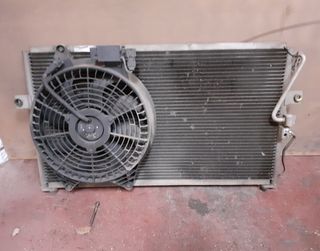 Condensador con electroventilador Kia Carnival II de segunda Ventilador, condensador del aire acondicionado Kia CARNIVAL
