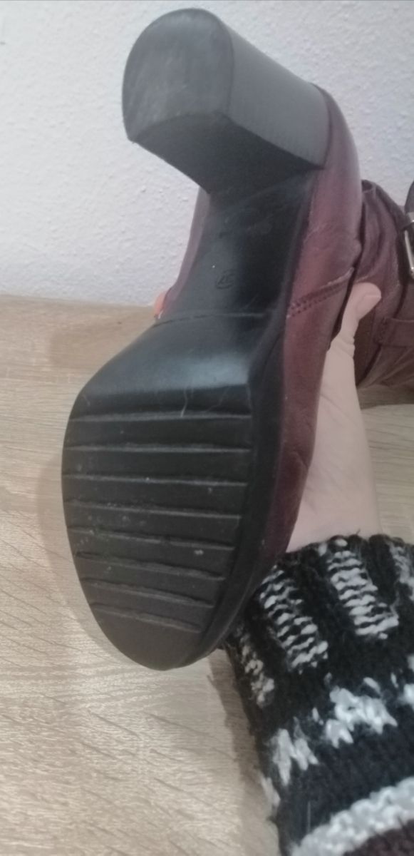 BOTAS BURDEOS PIEL MUJER