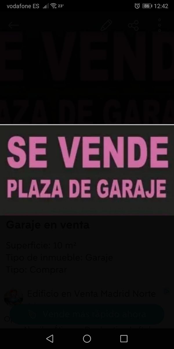 Garaje en venta