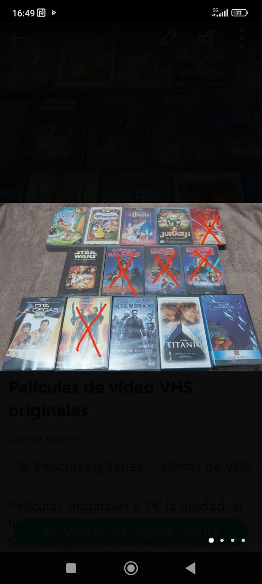 Películas de vídeo VHS originales