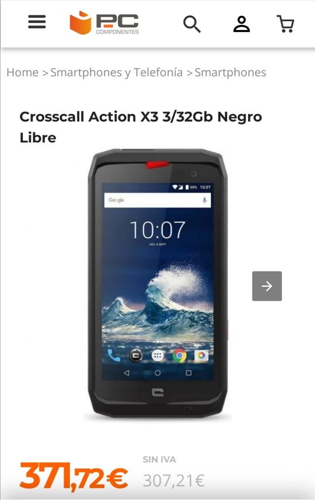 Mobil CROSSCALL Action X3 + batería externa