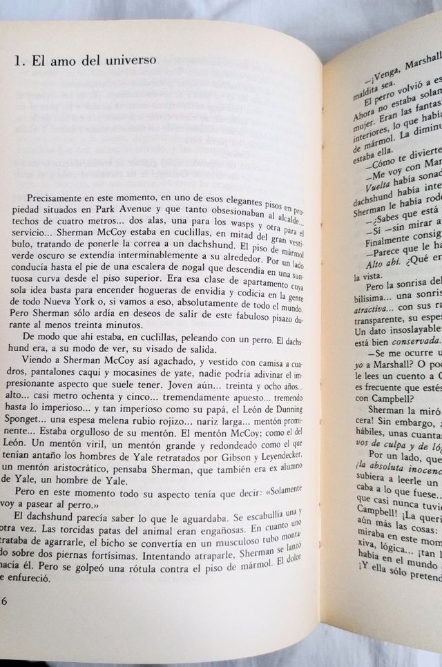 Novela "La Hoguera de las Vanidades" Tom Wolfe