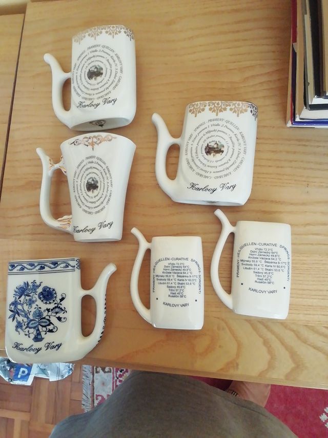 coleccion de jarritas de porcellana de bohemia