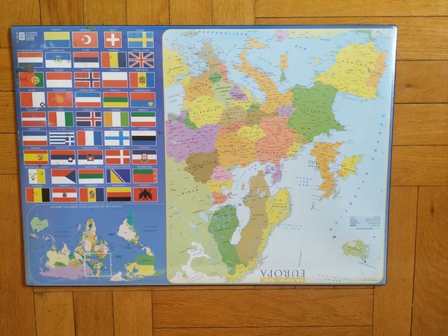Tapete escritorio lámina mapa Europa.
