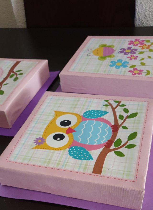 3 cuadros decorativos para niñ@s