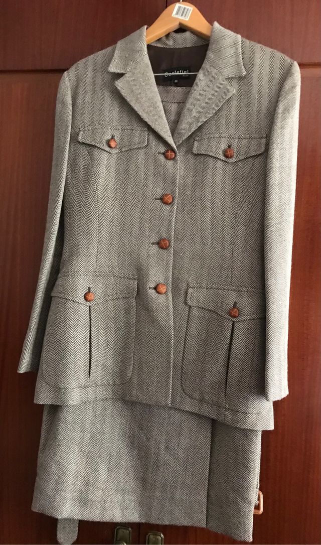 Traje falda larga 50% lana