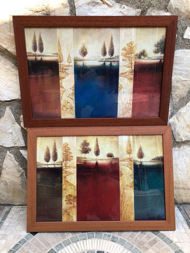 Láminas enmarcadas.