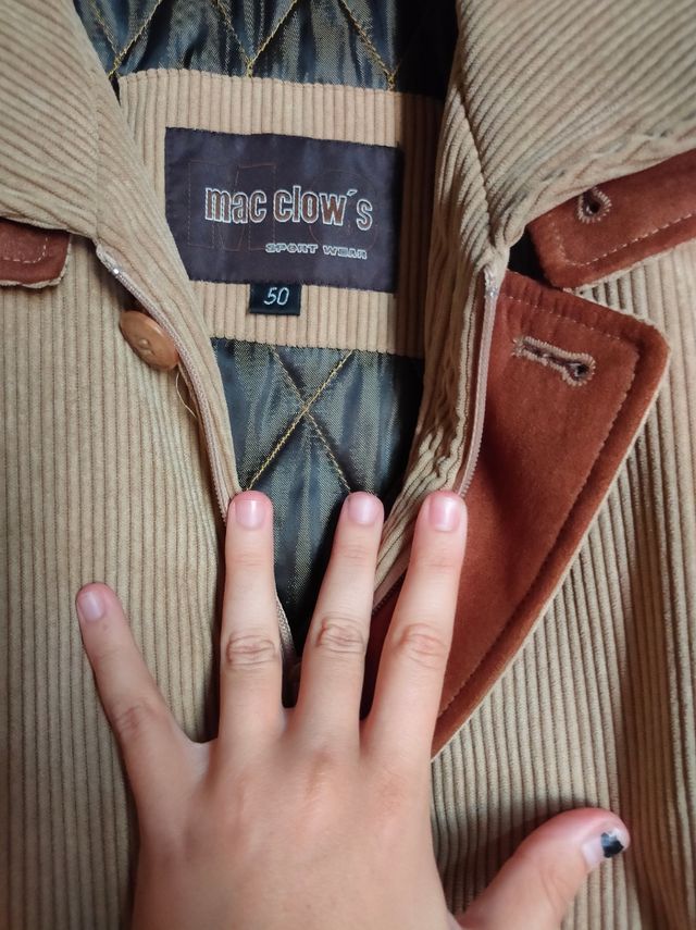 Chaqueta de pana de hombre