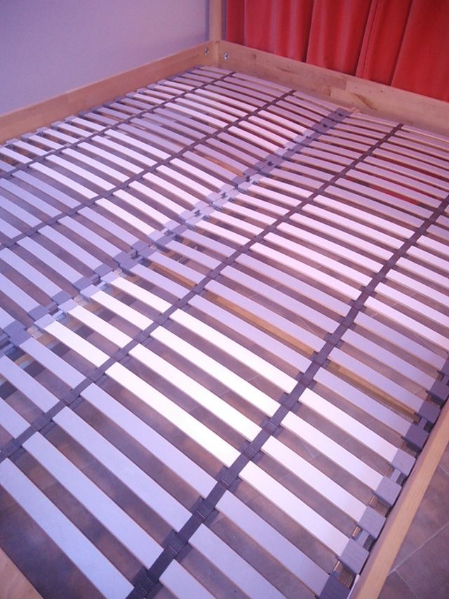 mueble somier de matrimonio pino