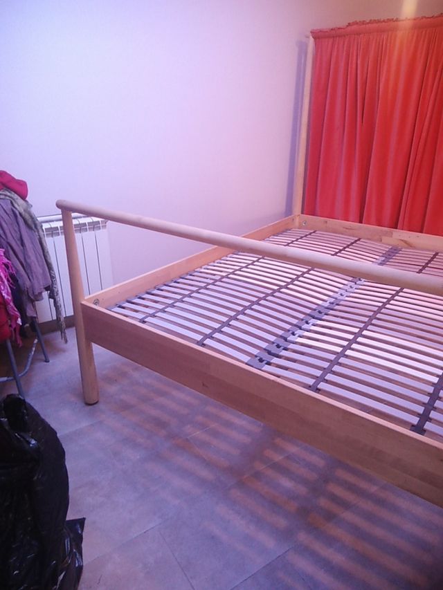 mueble somier de matrimonio pino