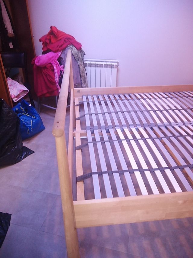 mueble somier de matrimonio pino