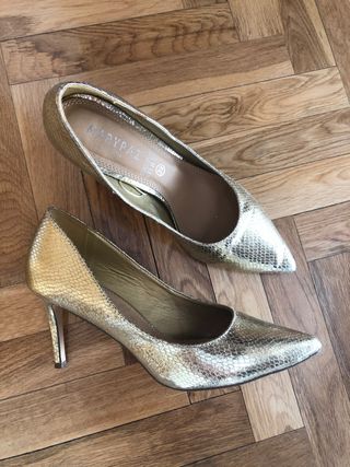 marypaz zapatos dorados