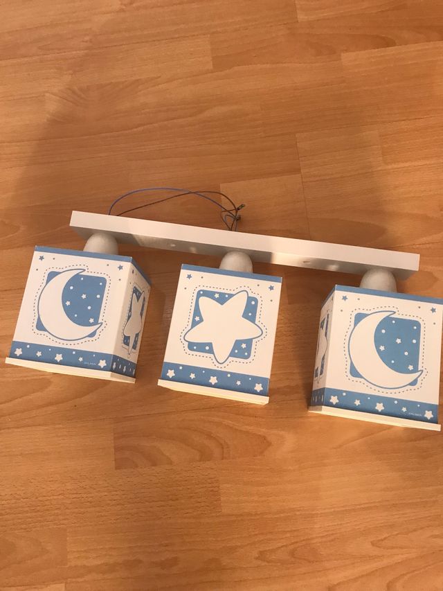 Lámpara infantil luna y estrella