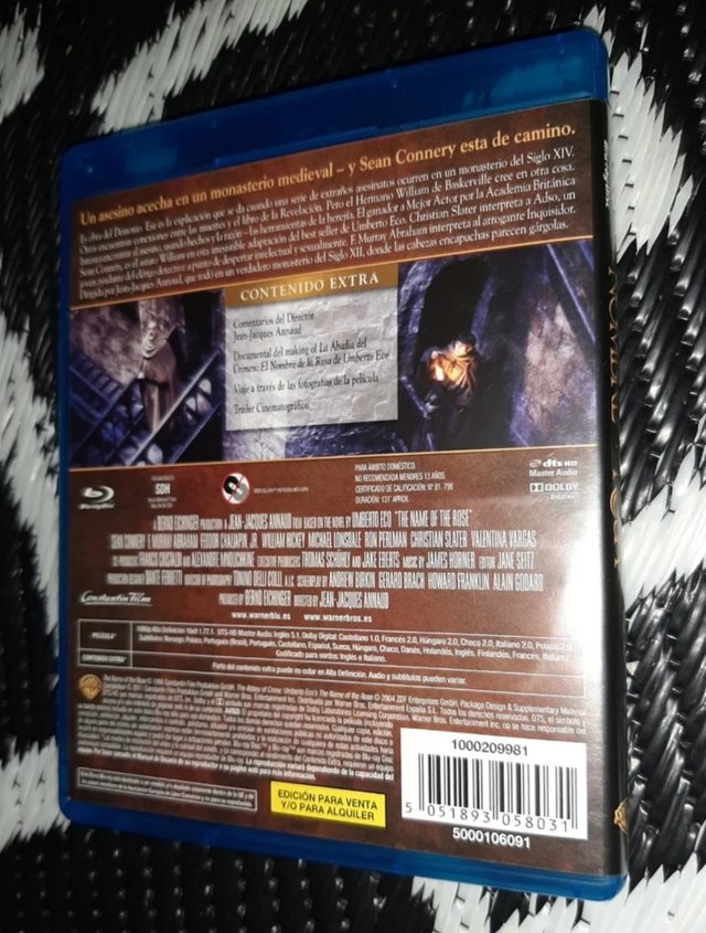 el nombre de la rosa blu ray súper descatalogado