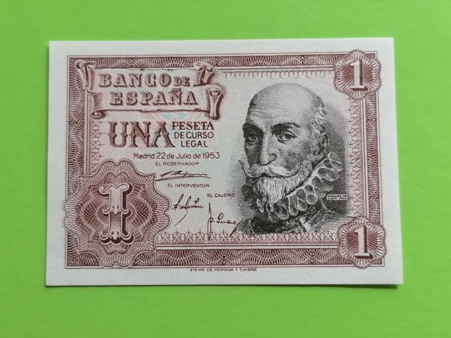 Billete 1 peseta 1953 NÚMERO CAPICUA