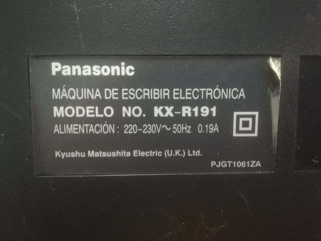 Maquina de Escribir Panasonic 191
