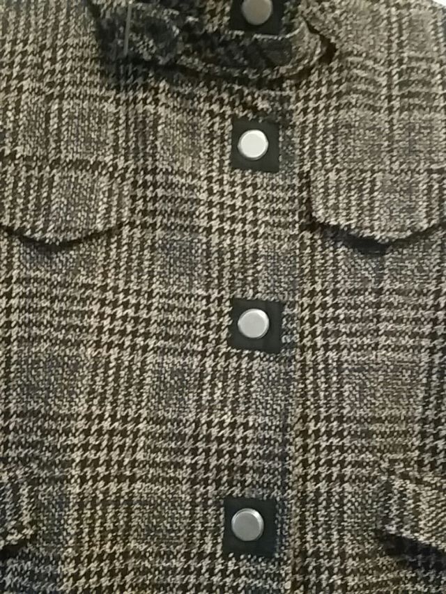 ABRIGO CRUADROS PATA GALLO  Talla/ L  *ZOLDER*