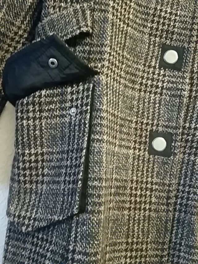 ABRIGO CRUADROS PATA GALLO  Talla/ L  *ZOLDER*