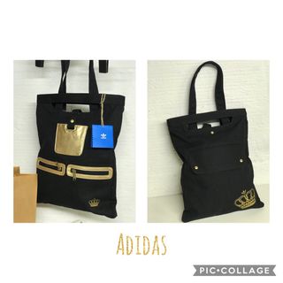 BOLSA ADIDAS TEJIDO NEGRO/ORO NUEVO