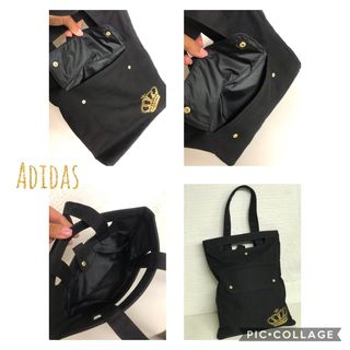 BOLSA ADIDAS TEJIDO NEGRO/ORO NUEVO