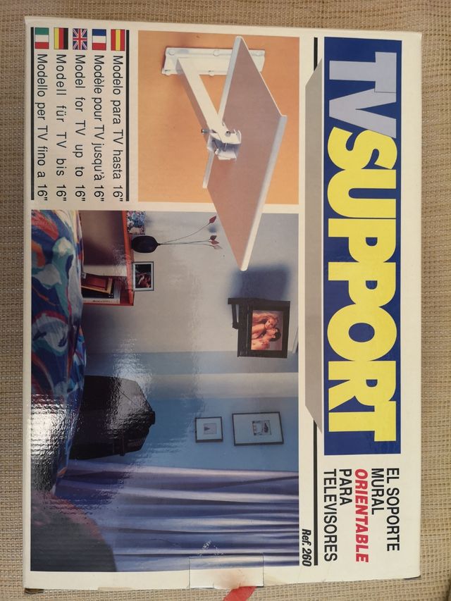 soporte mural orientable para televisor hasta 16"