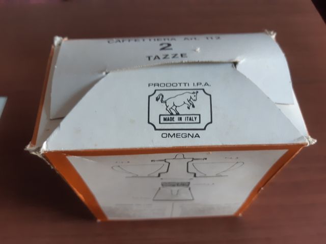 Cafetera vintage aluminio 2 tazas