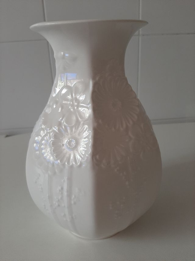 Florero cerámica blanco