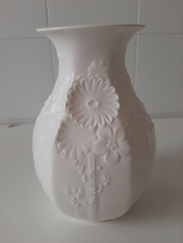 Florero cerámica blanco