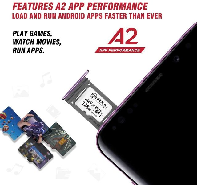AXE Tarjeta de memoria microSDXC de 128 GB + adapt
