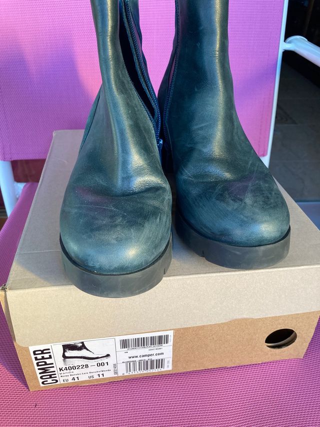 Botines Camper piel azul talla 41