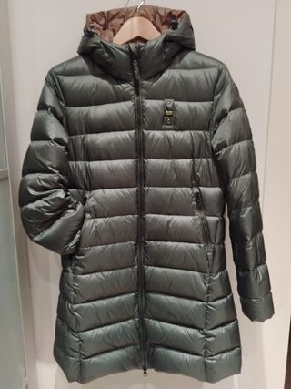 abrigo plumas verde
