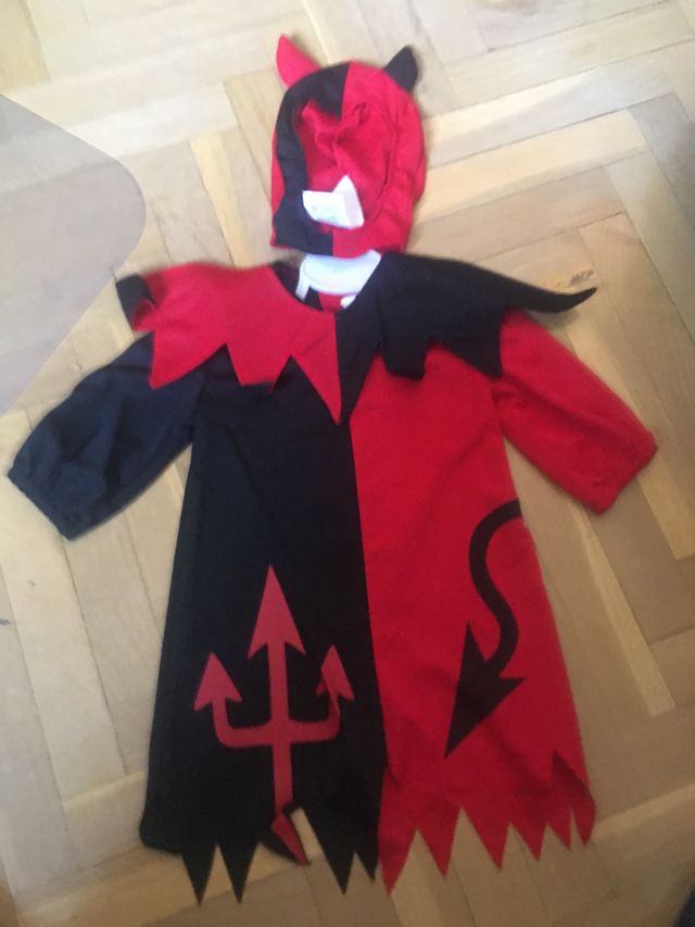 Disfraz de diablillo o diablilla de 6-12 meses