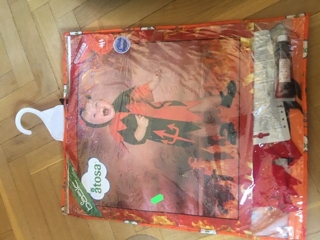 Disfraz de diablillo o diablilla de 6-12 meses