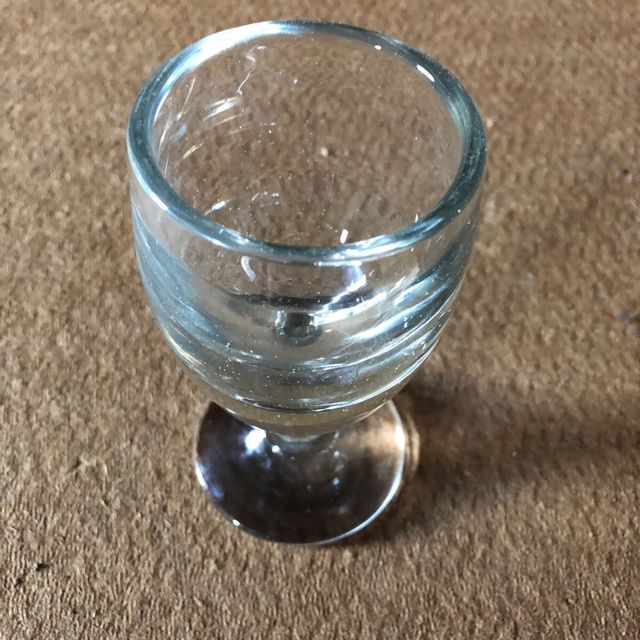 Coleccion 6 copas rústicas vidrio antiguas vintage