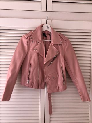 Chaquetas Zara Rosa talla 1 US de en Piel vegana - 19131474