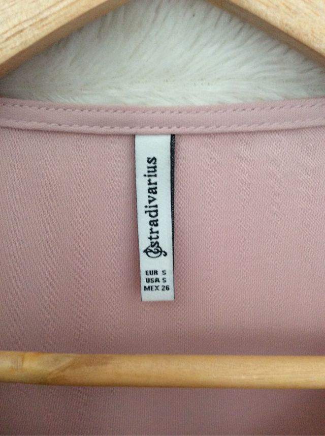 Blusa rosa palo manga volante