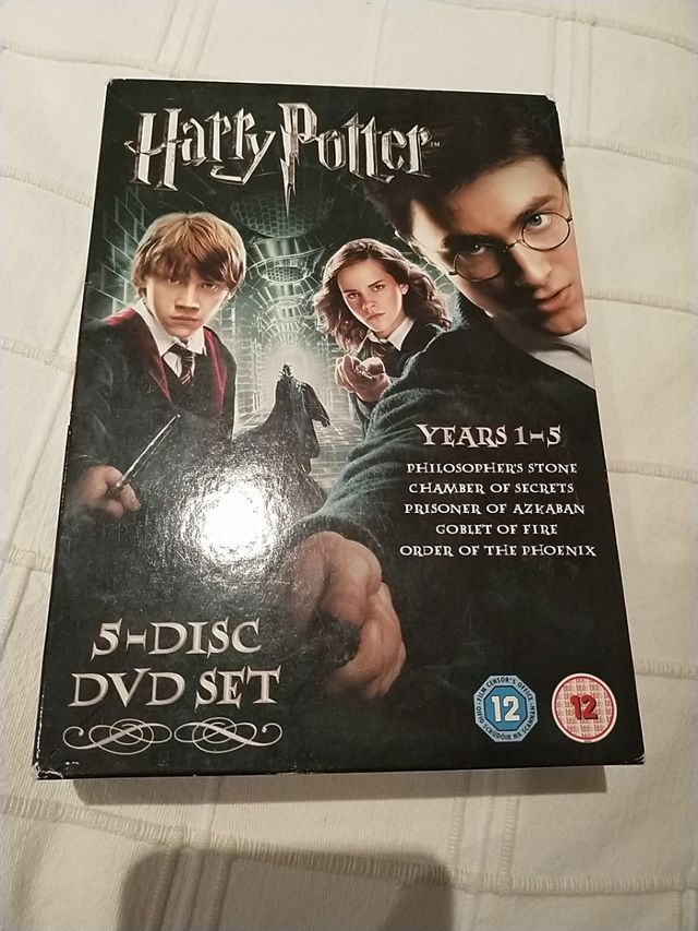 Cinco DVD Harry Potter en inglés