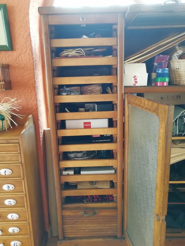 Mueble despacho roble vintage