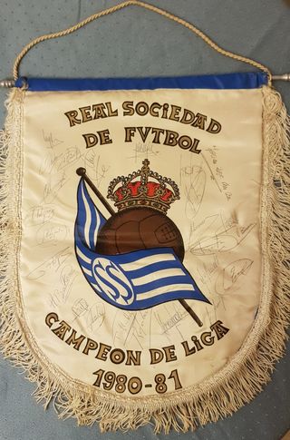 Fanion Vintage Real Sociedad - Banderin Wimpel - Club Espagnol Liga